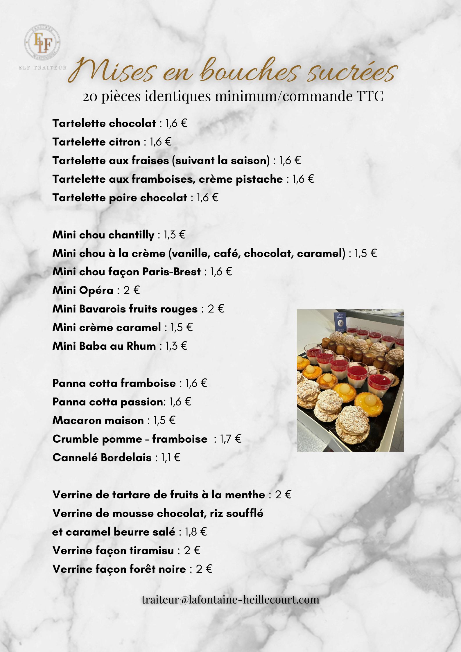 MIGNARDISES SUCREES 2026