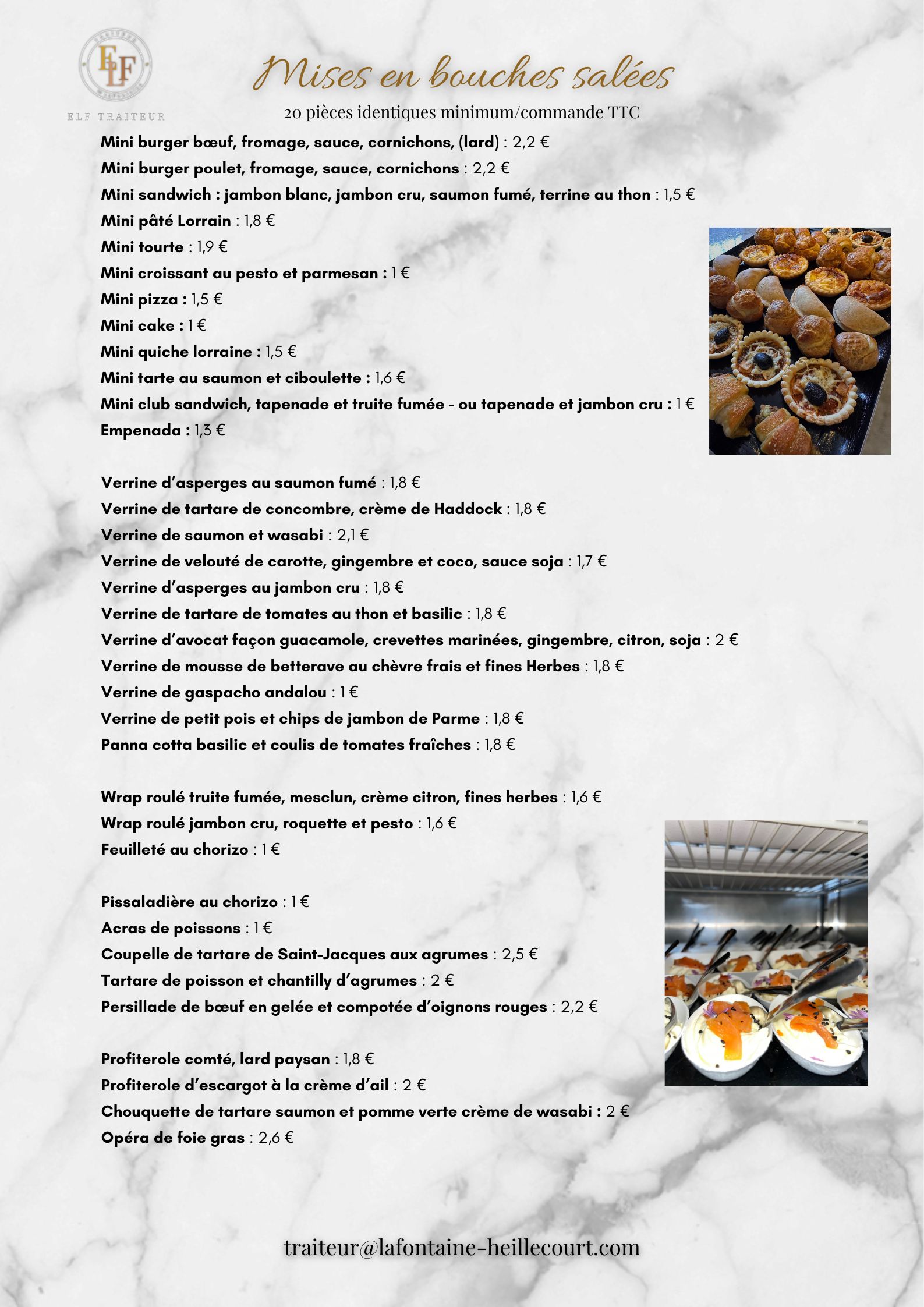 MISE EN BOUCHE SALEES 2026