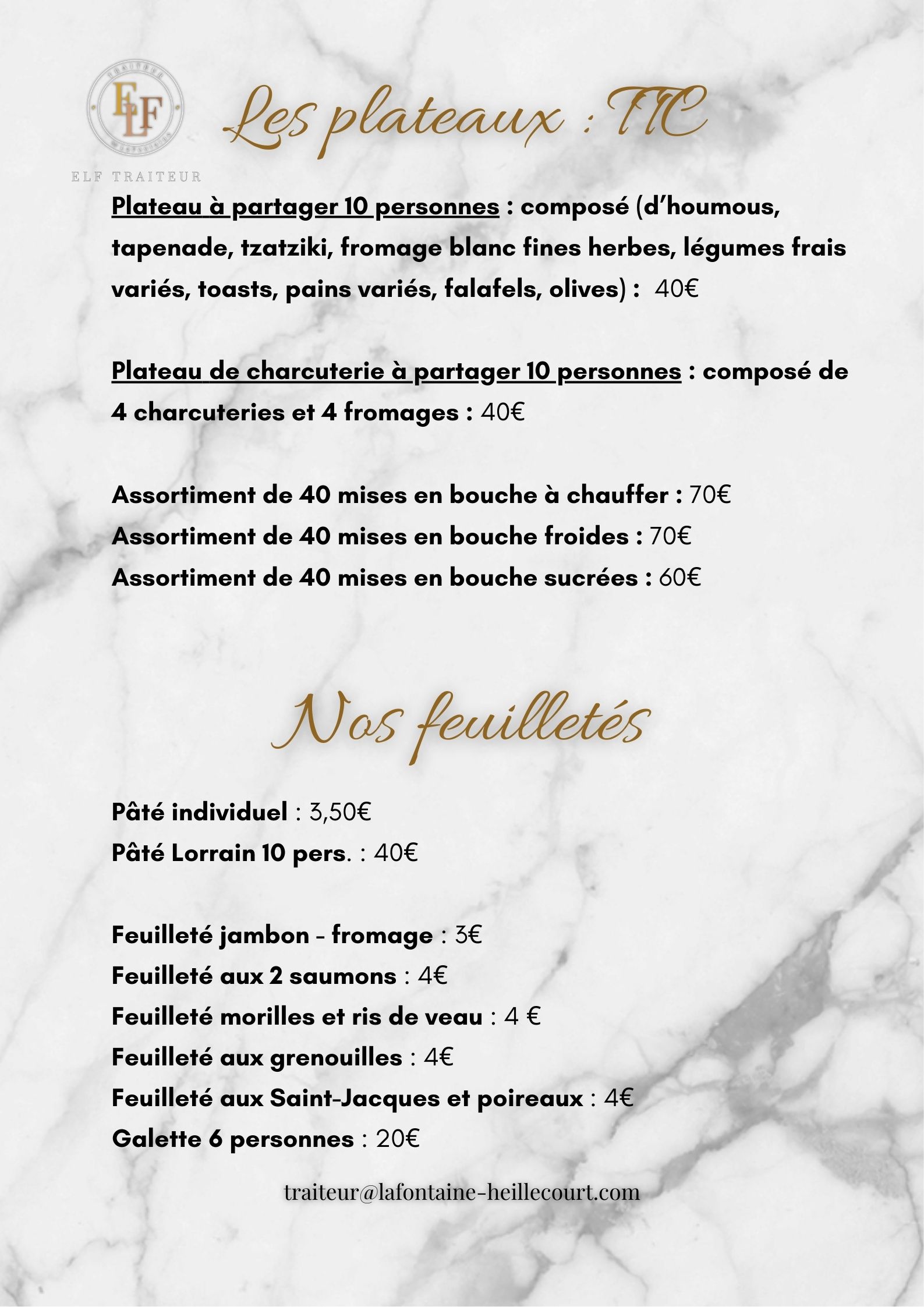 PLATEAU ET FEUILLETES 2026